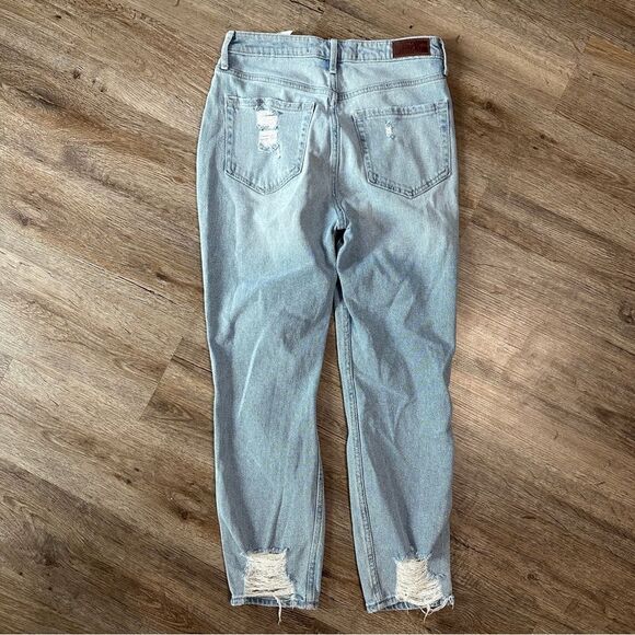 Hollister Ultra High-Rise Mom Jeans Vintage Stretch Denim Size 5 Short Women 27 - Picture 5 of 5